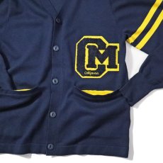 画像4: COOKMAN  カーディガン Knitted Cardigan Letterman Navy  (4)