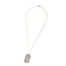 画像1: CALEE  STUDS DOGTAG SILVER NECKLACE (1)