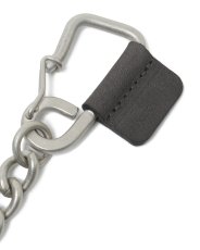 画像2: hobo  CARABINER CHAIN KEY RING with NUBUCK COW LEATHER (2)