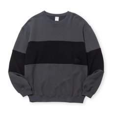 画像1: CALEE  BICOLOR CREW NECK SW (1)