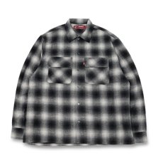 画像1: HideandSeek  Wool Ombre Check L/S Shirt (1)