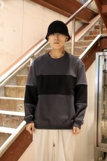 画像8: CALEE  BICOLOR CREW NECK SW (8)