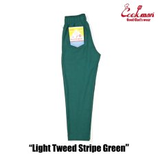 画像2: COOKMAN  Chef Pants Light Tweed Stripe Green (2)