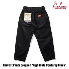 画像4: COOKMAN  Harvest Pants Cropped High Wale Corduroy Black (4)