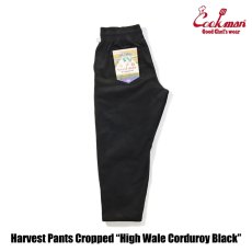 画像2: COOKMAN  Harvest Pants Cropped High Wale Corduroy Black (2)