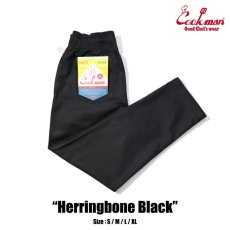 画像1: COOKMAN  Chef Pants Herringbone Black (1)