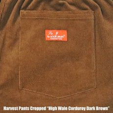 画像7: COOKMAN  Harvest Pants Cropped High Wale Corduroy Dark Brown (7)