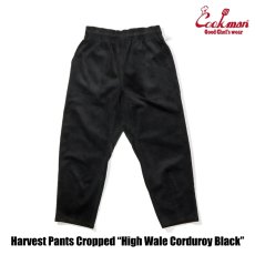 画像3: COOKMAN  Harvest Pants Cropped High Wale Corduroy Black (3)