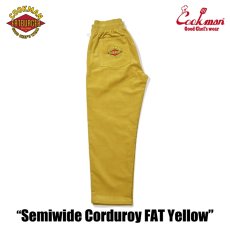 画像2: COOKMAN  Chef Pants Semiwide Corduroy FAT Yellow (2)