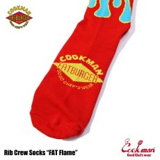 画像4: COOKMAN  Rib Crew Socks FAT Flame (4)