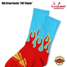 画像3: COOKMAN  Rib Crew Socks FAT Flame (3)