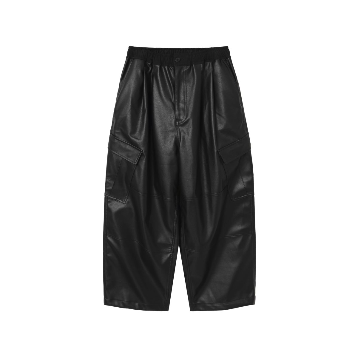 画像1: MAGIC STICK  Synthetic Leather Wide BDU Pants (1)