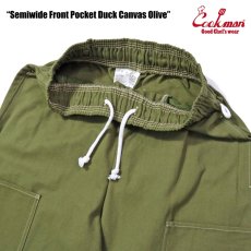 画像10: COOKMAN  Chef Pants Semiwide Front Pocket Duck Canvas Olive (10)