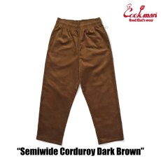 画像2: COOKMAN  Chef Pants Semiwide Corduroy Dark Brown (2)