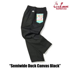 画像6: COOKMAN  Chef Pants Semiwide Duck Canvas Black (6)