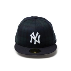 画像9: NEW ERA  59FIFTY Powered by GORO NAKATSUGAWA（min-nano）ニューヨーク・ヤンキース ブラックウォッチ ネイビーバイザー (9)