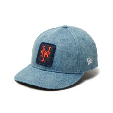 画像1: NEW ERA  LP 59FIFTY MLB Denim Wappen ニューヨーク・メッツ ウォッシュドデニム (1)