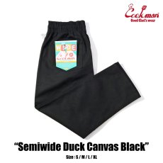 画像1: COOKMAN  Chef Pants Semiwide Duck Canvas Black (1)