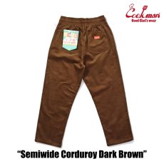 画像3: COOKMAN  Chef Pants Semiwide Corduroy Dark Brown (3)