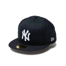 画像3: NEW ERA  59FIFTY Powered by GORO NAKATSUGAWA（min-nano）ニューヨーク・ヤンキース ブラックウォッチ ネイビーバイザー (3)