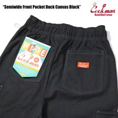 画像8: COOKMAN  Chef Pants Semiwide Front Pocket Duck Canvas Black (8)