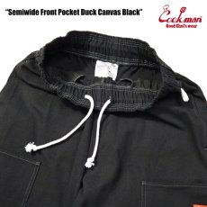 画像7: COOKMAN  Chef Pants Semiwide Front Pocket Duck Canvas Black (7)