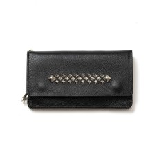 画像1: CALEE  STUDS LEATHER LONG WALLET (1)