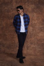 画像8: RATS  STAND COLLAR CR FLANNEL CHECK SHIRT (8)