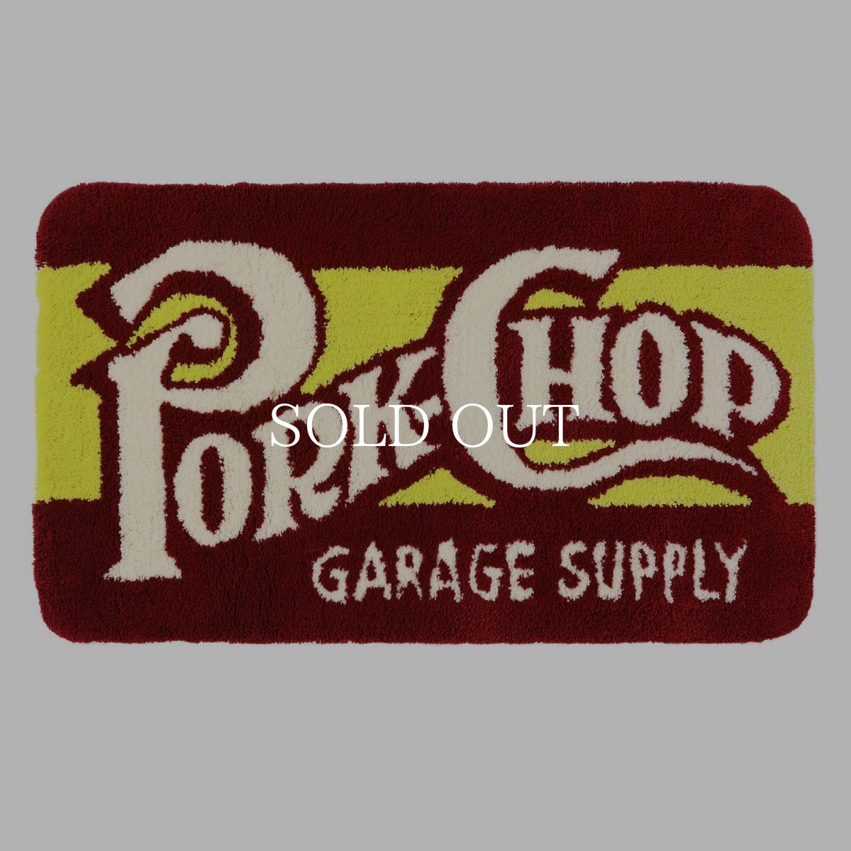 画像1: PORKCHOP GARAGE SUPPLY  SQUARE LOGO RUG MAT (1)