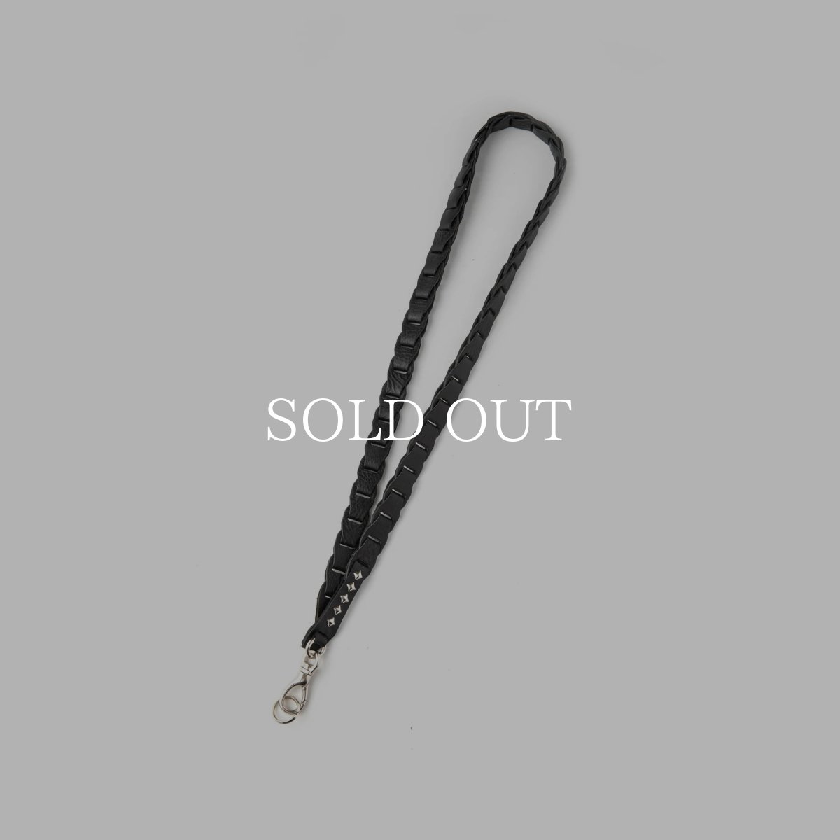 画像1: CALEE  CHAIN LEATHER NECK STRAP (1)