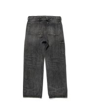 画像2: BOW WOW  30S BLACK DENIM PANTS REPAIRED (2)