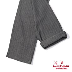 画像11: COOKMAN  シェフパンツ Chef Pants Semiwide Herringbone Denim Light Black (11)