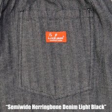 画像10: COOKMAN  シェフパンツ Chef Pants Semiwide Herringbone Denim Light Black (10)