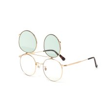 画像6: CALEE  FLIP UP TYPE CIRCLE METAL GLASSES (6)