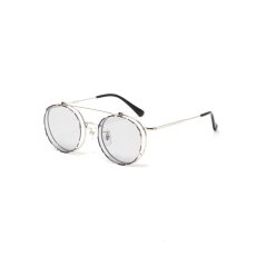 画像1: CALEE  FLIP UP TYPE CIRCLE METAL GLASSES (1)