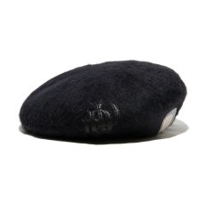 画像1: THE H.W.DOG&CO.  LEATHER WAPPEN FLUFFY BERET (1)