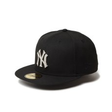 画像1: NEW ERA  59FIFTY MLB Rhinestone Badge ニューヨーク・ヤンキース ブラック (1)