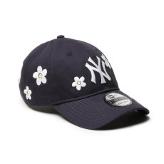 画像3: NEW ERA  9TWENTY MLB Flower Embroidery ニューヨーク・ヤンキース ネイビー (3)