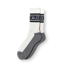 画像1: CALEE  JACQUARD PILE LINE SOCKS (1)