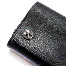 画像3: CALEE  SILVER STAR CONCHO FLAP LEATHER HALF WALLET (3)