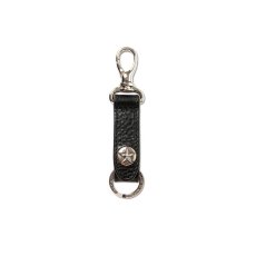 画像1: CALEE  SILVER STAR CONCHO LEATHER KEY RING (1)