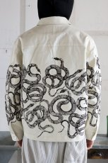 画像12: CALEE  WEST POINT SWING TOP ＜SNAKE PATTERN＞ (12)