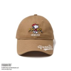 画像4: NEW ERA  【ゴルフ】 9TWENTY ロングバイザー PEANUTS ピーナッツ バイザーロゴ カーキ (4)