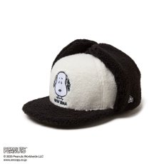 画像1: NEW ERA  59FIFTY Dog Ear ドッグイヤー PEANUTS ピーナッツ スヌーピー ホワイト ブラックバイザー (1)