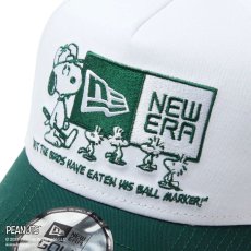 画像3: NEW ERA  【ゴルフ】 9FORTY A-Frame On Par PEANUTS ピーナッツ ボックスロゴ ホワイト ダークグリーンバイザー (3)