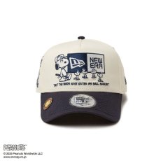 画像4: NEW ERA  【ゴルフ】 9FORTY A-Frame On Par PEANUTS ピーナッツ ボックスロゴ クローム ネイビーバイザー (4)