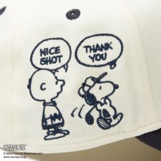 画像11: NEW ERA  【ゴルフ】 9FORTY A-Frame On Par PEANUTS ピーナッツ ボックスロゴ クローム ネイビーバイザー (11)