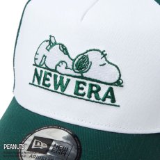 画像2: NEW ERA  9FORTY A-Frame PEANUTS ピーナッツ スヌーピー ホワイト/ダークグリーン (2)