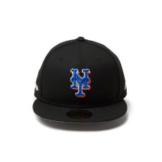 画像2: NEW ERA  59FIFTY MLB Old English ニューヨーク・メッツ ブラック (2)