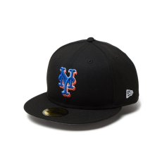 画像3: NEW ERA  59FIFTY MLB Old English ニューヨーク・メッツ ブラック (3)